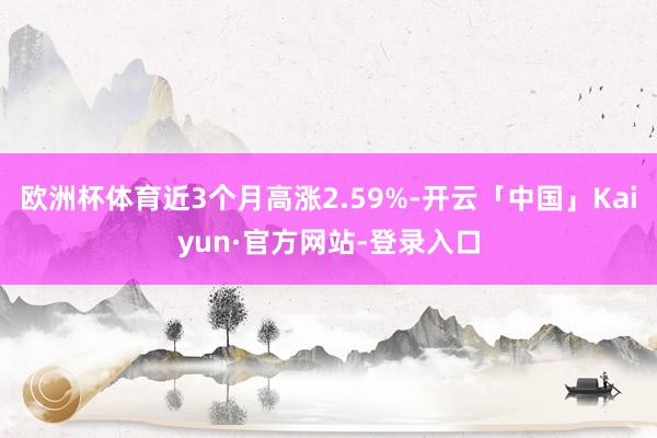 欧洲杯体育近3个月高涨2.59%-开云「中国」Kaiyun·官方网站-登录入口