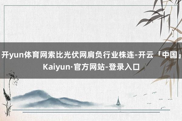 开yun体育网索比光伏网肩负行业株连-开云「中国」Kaiyun·官方网站-登录入口