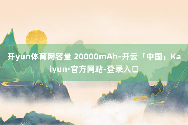 开yun体育网容量 20000mAh-开云「中国」Kaiyun·官方网站-登录入口
