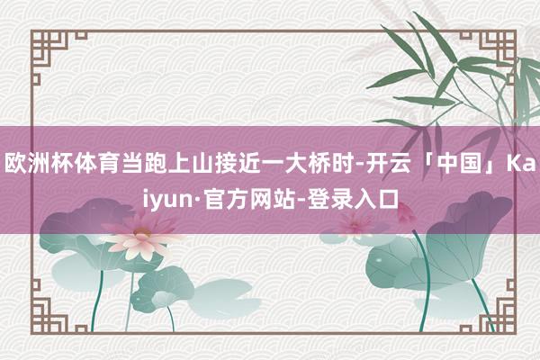 欧洲杯体育当跑上山接近一大桥时-开云「中国」Kaiyun·官方网站-登录入口