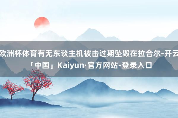 欧洲杯体育有无东谈主机被击过期坠毁在拉合尔-开云「中国」Kaiyun·官方网站-登录入口