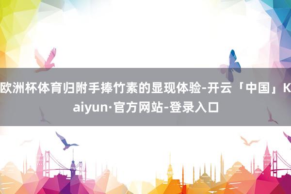欧洲杯体育归附手捧竹素的显现体验-开云「中国」Kaiyun·官方网站-登录入口