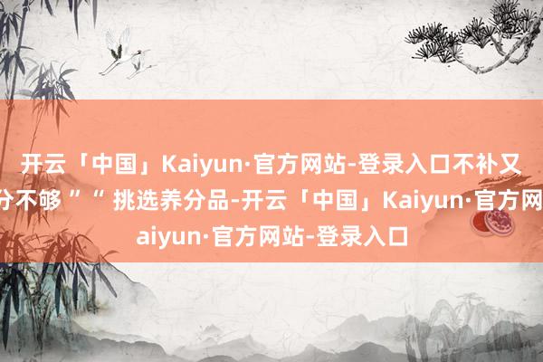 开云「中国」Kaiyun·官方网站-登录入口不补又褊狭孩子养分不够 ”“ 挑选养分品-开云「中国」Kaiyun·官方网站-登录入口